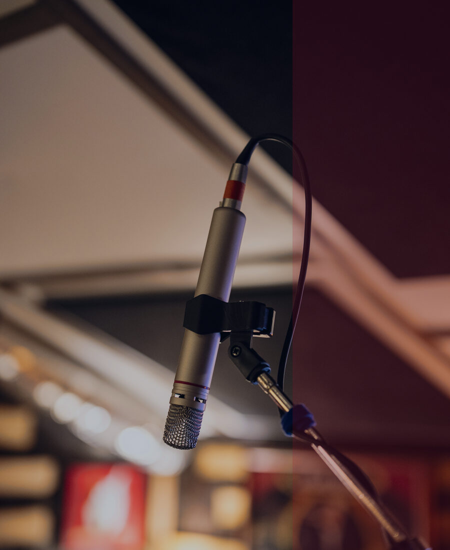 Studio microphone close-up.
