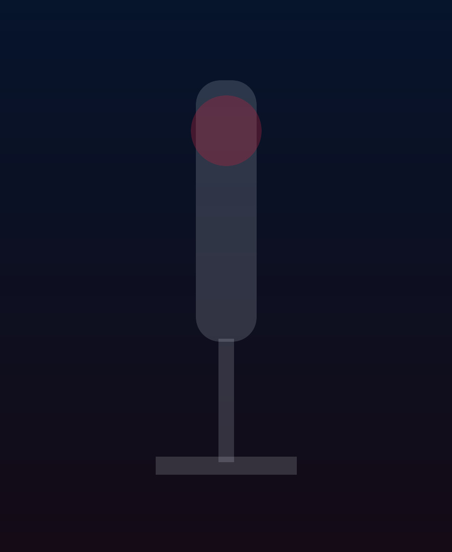 Abstract red microphone visual.